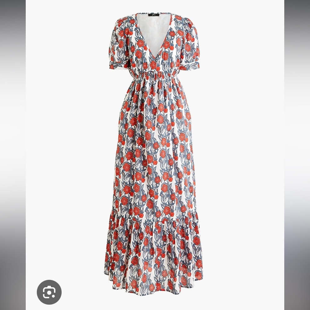 J Crew Floral Maxi Dress Size XS